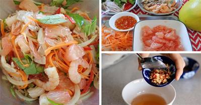 20 phút làm gỏi bưởi tôm thịt ngon như qq8876.com 3 sao