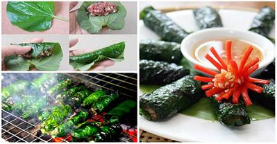 Cách làm thịt bò cuốn lá lốt nướng thơm ngon, qq8876