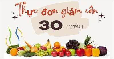 Thực đơn giảm cân 30 ngày - PHONG PHÚ, qq8876 và đầy ĐỦ DINH DƯỠNG